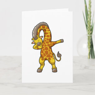 Giraffe beim Hip Hop Dance Dab Karte