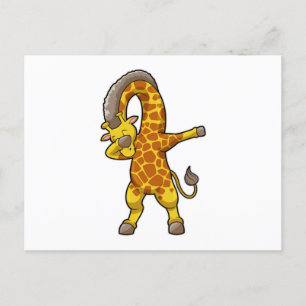 Giraffe beim Hip Hop Dance Dab Postkarte