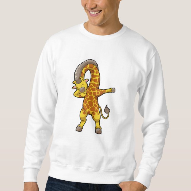 Giraffe beim Hip Hop Dance Dab Sweatshirt (Vorderseite)