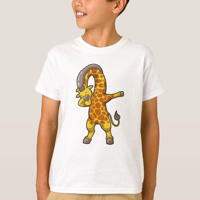 Giraffe beim Hip Hop Dance Dab T-Shirt (Vorderseite)