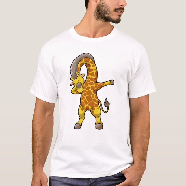 Giraffe beim Hip Hop Dance Dab T-Shirt (Vorderseite)