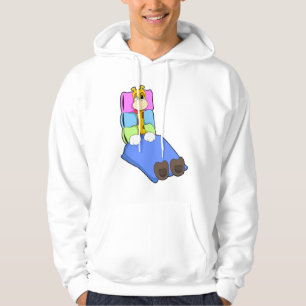 Giraffe beim Schlafen mit Decke und Kissen Hoodie