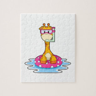 Giraffe beim Schnorcheln Puzzle