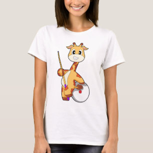 Giraffe Billard Queue Sport T-Shirt