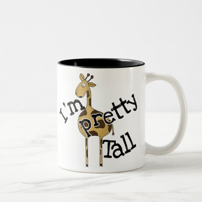Giraffe bin ich hübsches hohes zweifarbige tasse (Rechts)