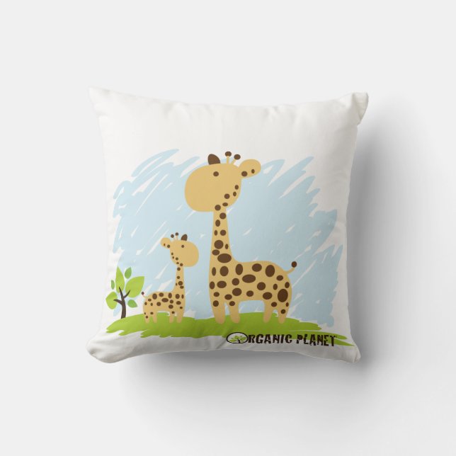 Giraffe Bio Planet Cotton Pillows Kissen (Vorderseite)