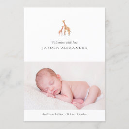 Giraffe Birth Announcement Ankündigung