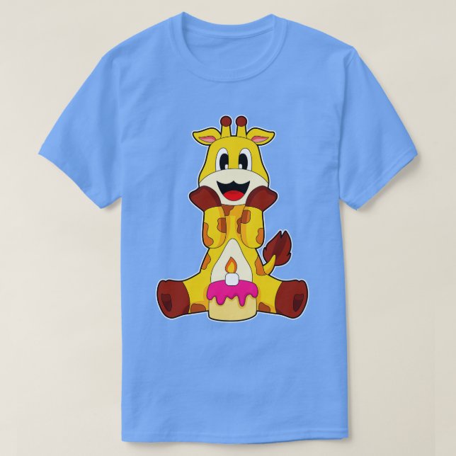 Giraffe Birthday Cake T-Shirt (Design vorne)