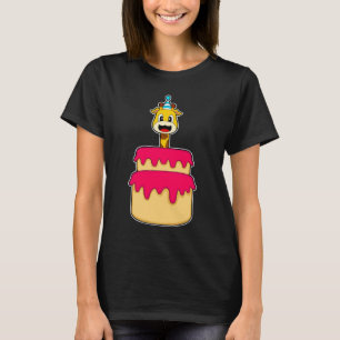Giraffe Birthday Cake T-Shirt