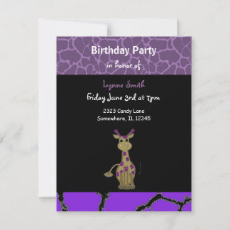 Giraffe Birthday Einladung