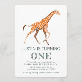 Giraffe Birthday Einladung
