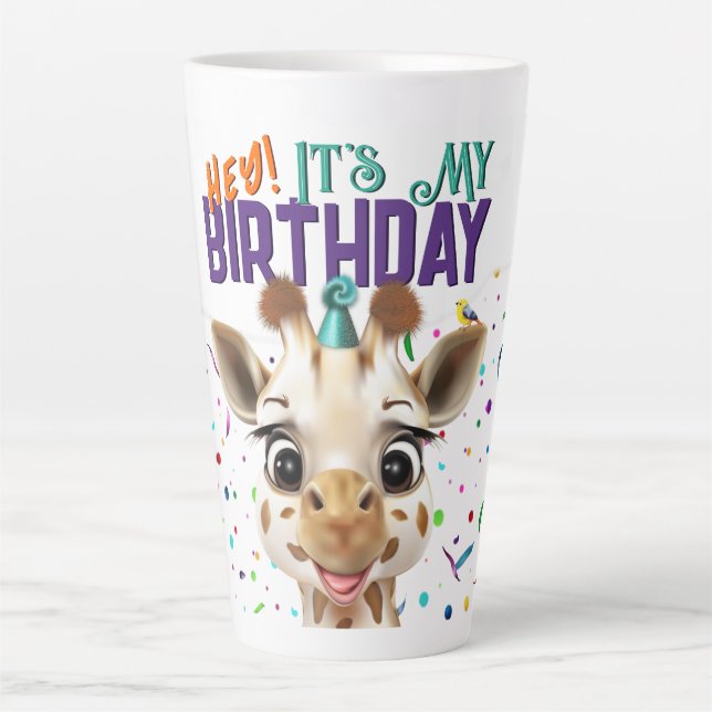 Giraffe Birthday Milchtasse (Vorderseite)