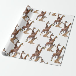 Giraffe Birthday Safari Geschenkpapier