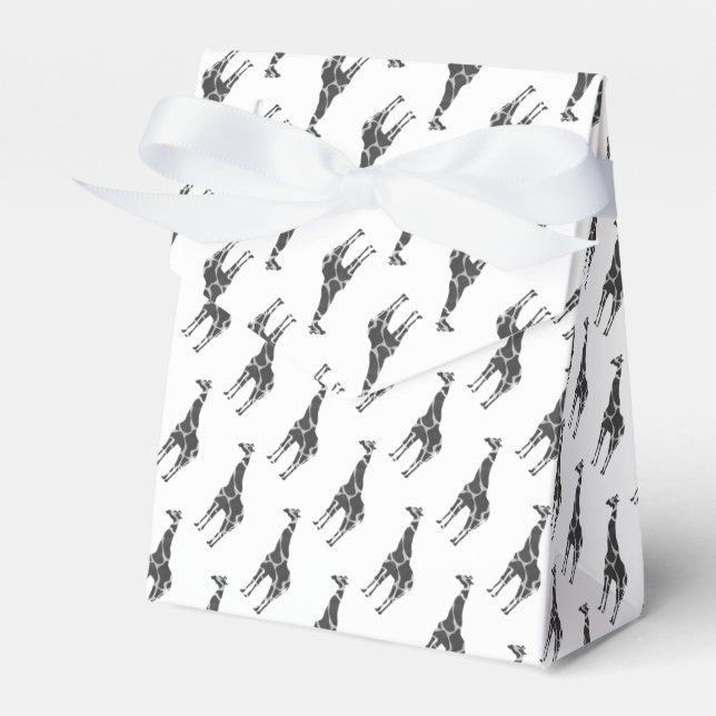Giraffe Black und Gray Silhoutte Geschenkschachtel (Vorderseite)