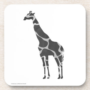 Giraffe Black und Gray Silhoutte Getränkeuntersetzer