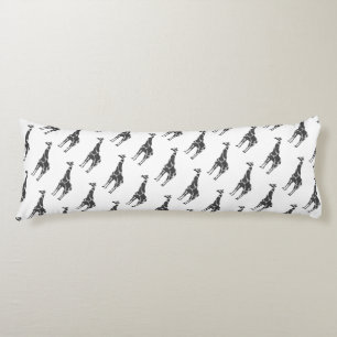 Giraffe Black und Gray Silhoutte Seitenschläferkissen
