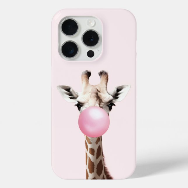 Giraffe Blasen Pink Blubble Gum Phone Case (Rückseite)