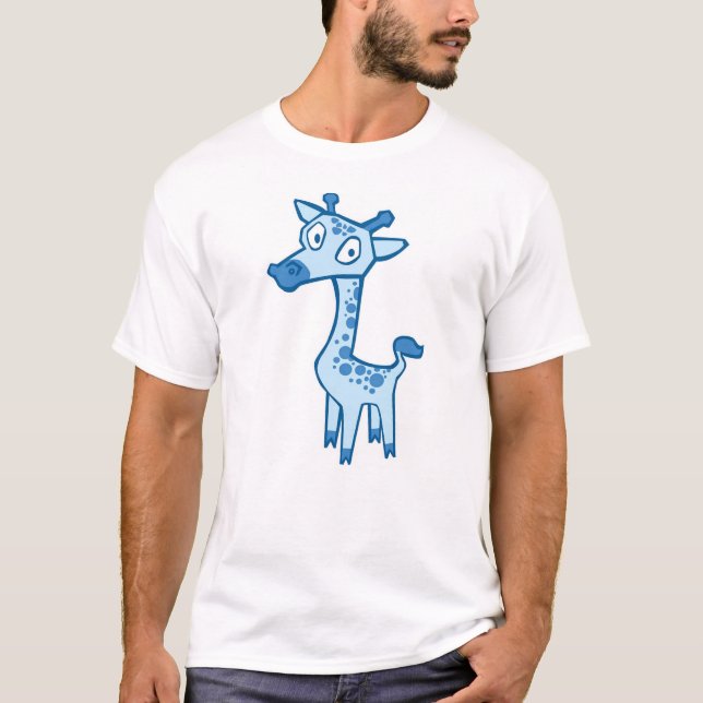 Giraffe - Blau T-Shirt (Vorderseite)
