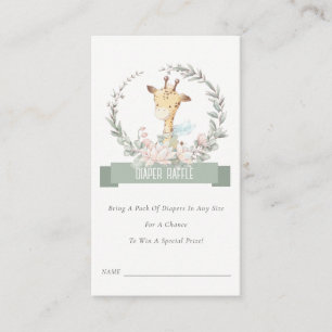 Giraffe Blumengarndusche Begleitkarte