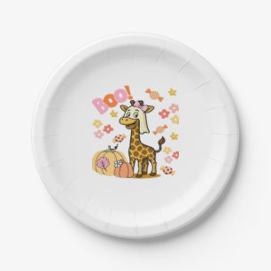 Giraffe Boo Halloween, Süße Giraffe, Gruseltier Pappteller