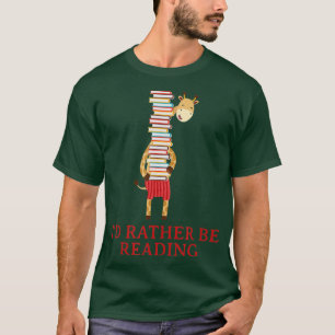 Giraffe Book Lovers Id statt Geschenke lesen T-Shirt