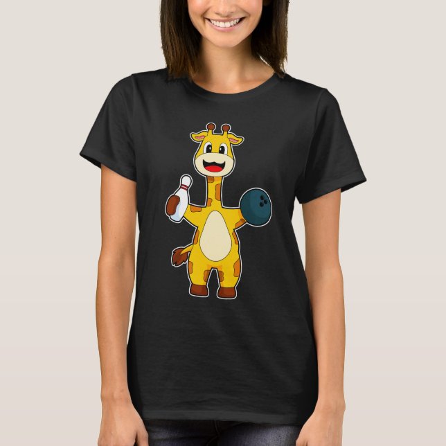 Giraffe Bowling Bowling ball T-Shirt (Vorderseite)