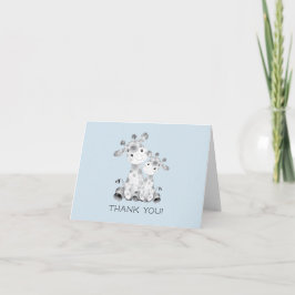 Giraffe Boys Babydusche Vielen Dank Hinweis Dankeskarte