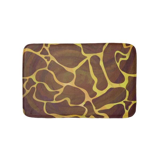 Giraffe, braun und gelb badematte (Vorderseite)