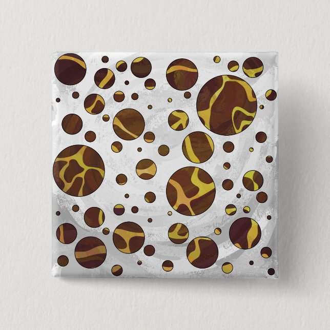 Giraffe, braun und gelb button (Vorderseite)