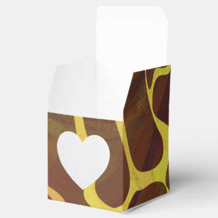 Giraffe, braun und gelb geschenkschachtel