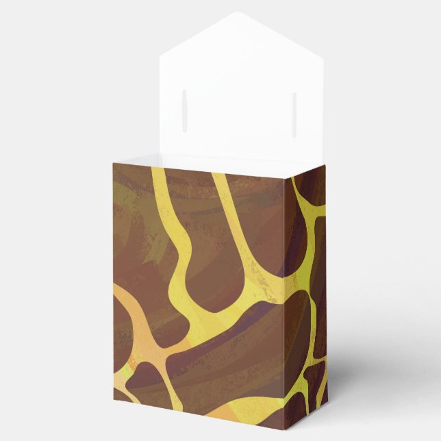 Giraffe, braun und gelb geschenkschachtel (Geöffnet)