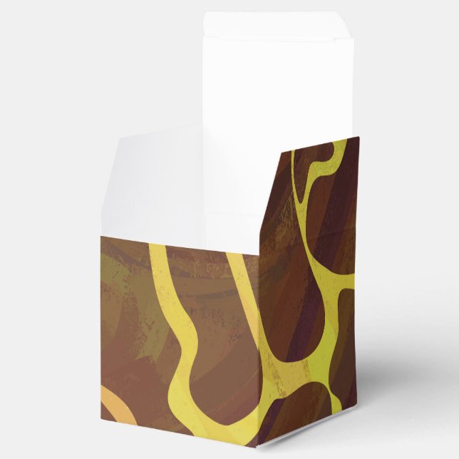 Giraffe, braun und gelb geschenkschachtel (Geöffnet)