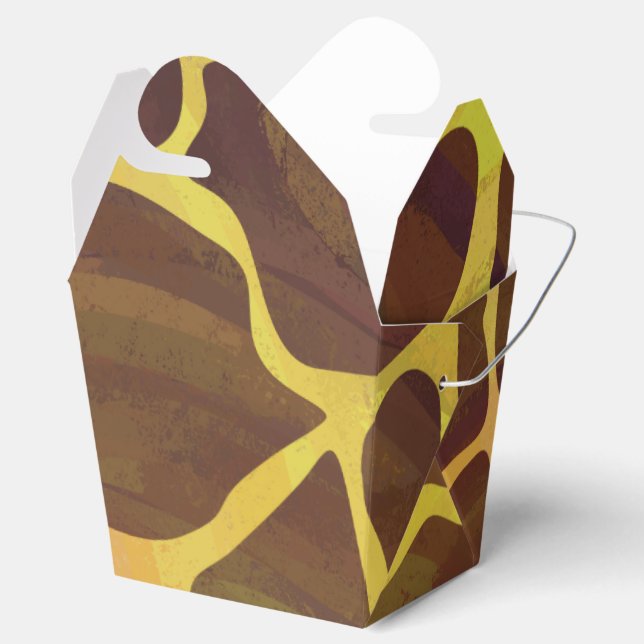Giraffe, braun und gelb geschenkschachtel (Geöffnet)
