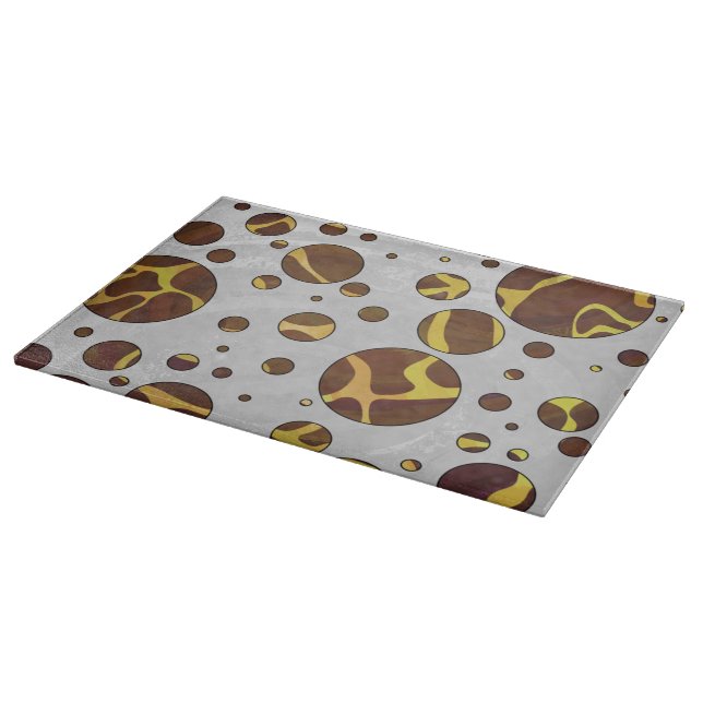 Giraffe, braun und gelb schneidebrett (Ecke)