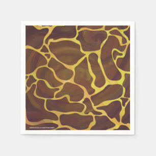 Giraffe, braun und gelb serviette