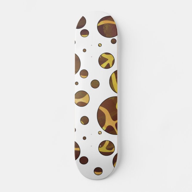 Giraffe, braun und gelb skateboard (Vorderseite)
