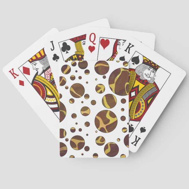 Giraffe, braun und gelb spielkarten (Rückseite)