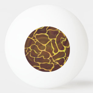 Giraffe, braun und gelb tischtennisball