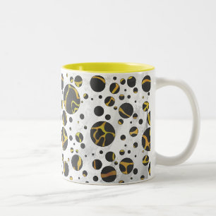 Giraffe, braun und gelb zweifarbige tasse