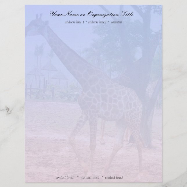 Giraffe Briefbogen (Vorderseite)