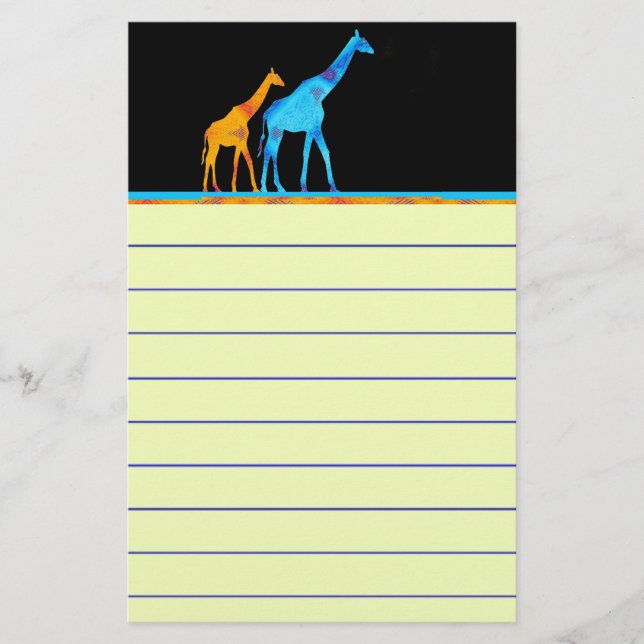 Giraffe Briefpapier (Vorderseite)