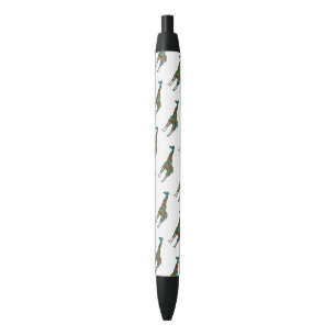 Giraffe Brown und aquamarine Silhouette Kugelschreiber