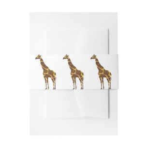 Giraffe Brown und Gelbe Silhouette Einladungsbanderole