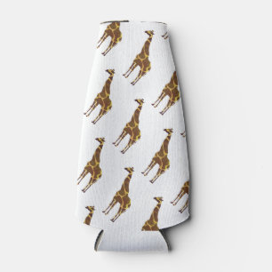 Giraffe Brown und Gelbe Silhouette Flaschenkühler