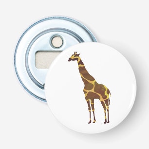 Giraffe Brown und Gelbe Silhouette Flaschenöffner