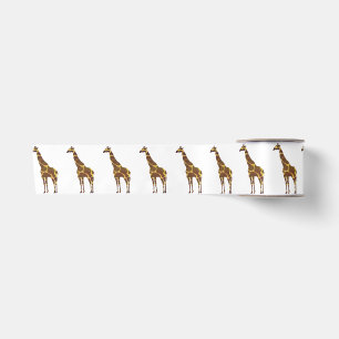 Giraffe Brown und Gelbe Silhouette Satinband