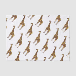 Giraffe Brown und Gelbe Silhouette Seidenpapier