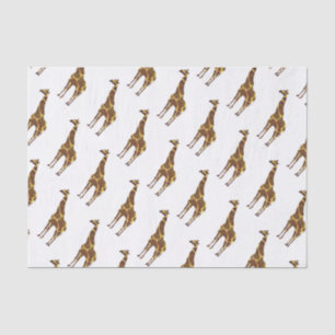 Giraffe Brown und Gelbe Silhouette Seidenpapier