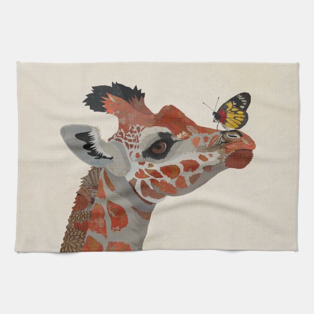 GIRAFFE & BUTTERFLY GESCHIRRTUCH (Horizontal)
