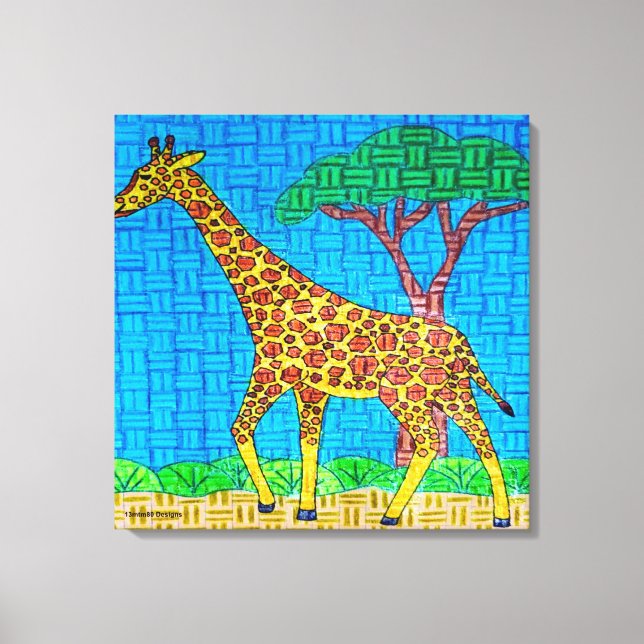 Giraffe - Canvas Print Leinwanddruck (Vorderseite)
